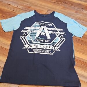 Nwot American Fighter Blue Graphic Tee